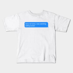 Netflix Selling Sunset Iphone Messenger text Tv show Kids T-Shirt